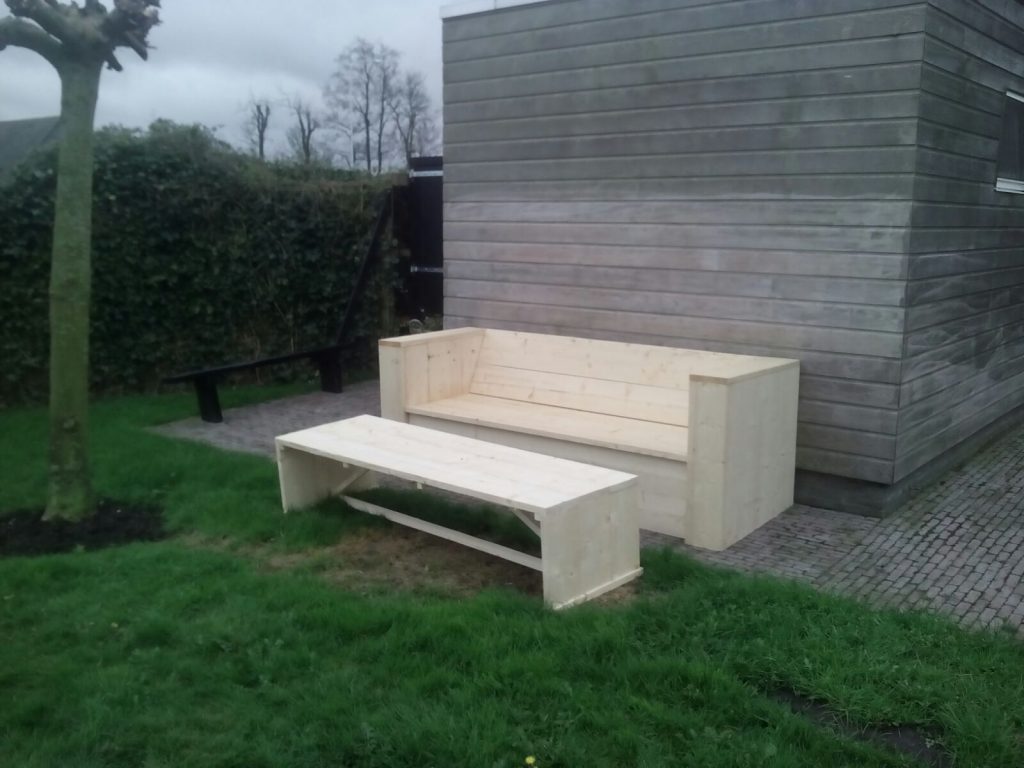 steigerhouten meubel set